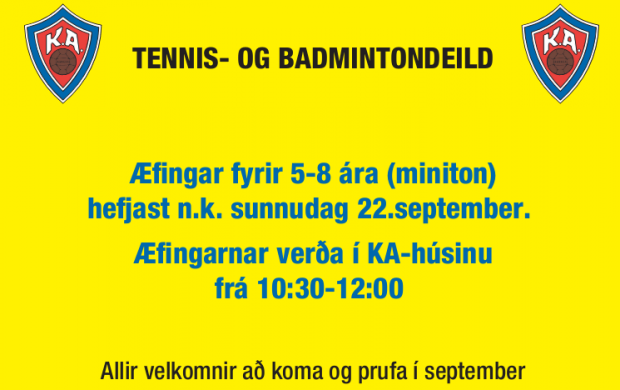 Badminton fyrir 5-8 ra (miniton)