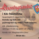 Aventugrautur  KA-heimilinu  laugardaginn - Allir velkomnir