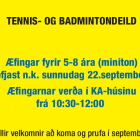 Badminton fyrir 5-8 ra (miniton)