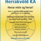 Herrakvld KA er  laugardaginn