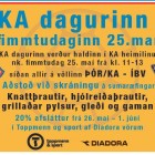 KA dagurinn er  fimmtudaginn